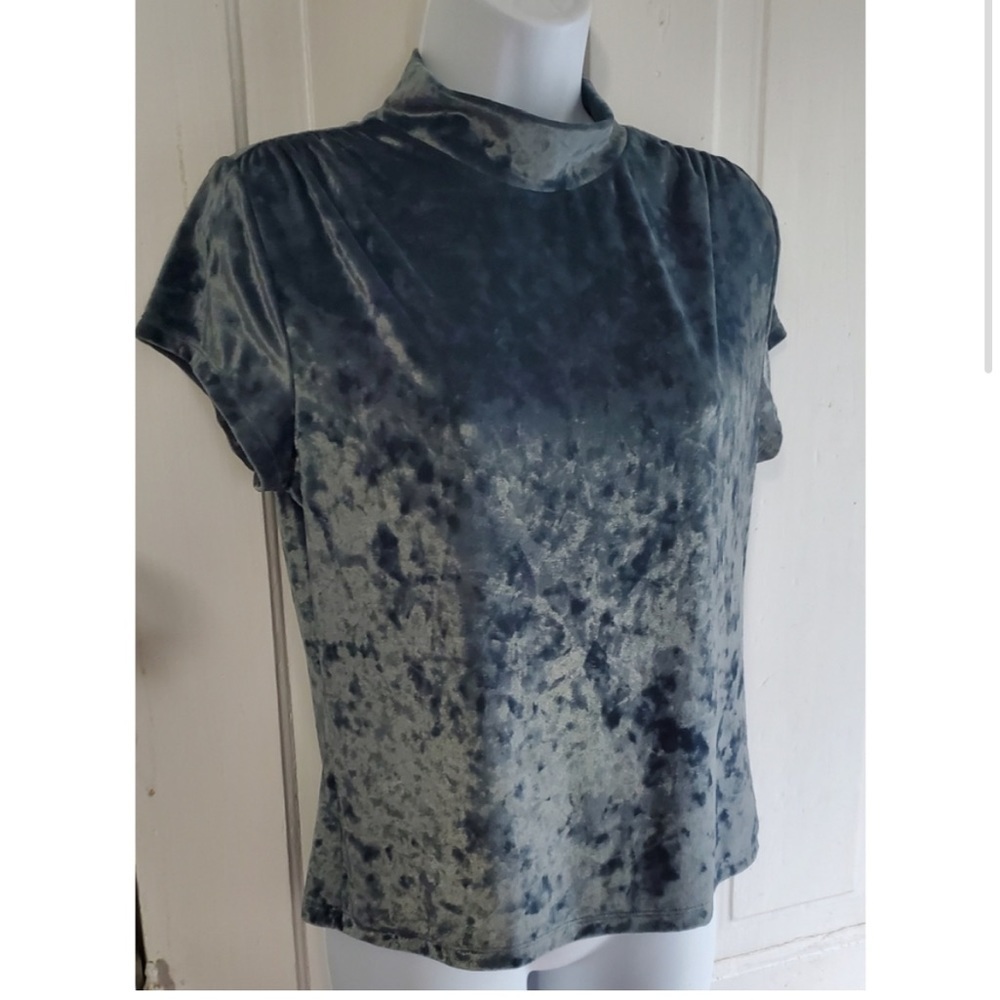 A New Day Velvet Mock Turtleneck
Short Sleeve Velour Teal Top